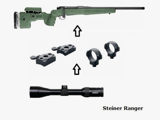 Mauser M18 Fenris + Steiner Ranger 4 2,5-10x50 + Montage + ... Komplettpaket