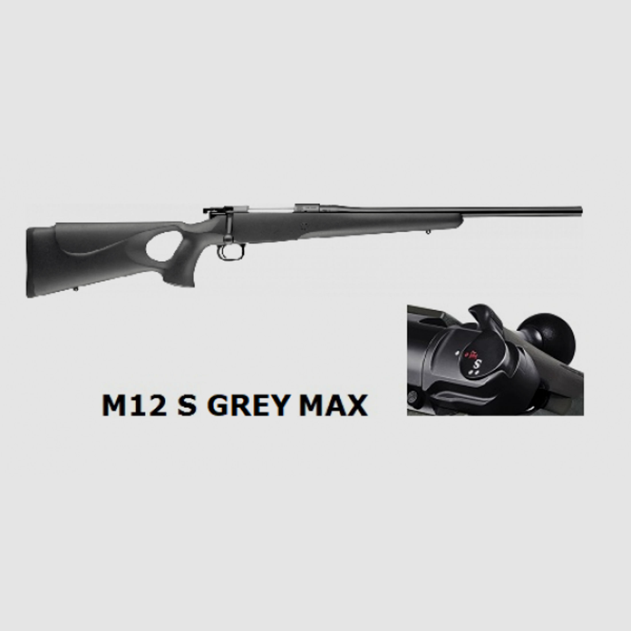 Mauser M12 Grey Max (Handspannung) Mündungsgewinde Repetierbüchse