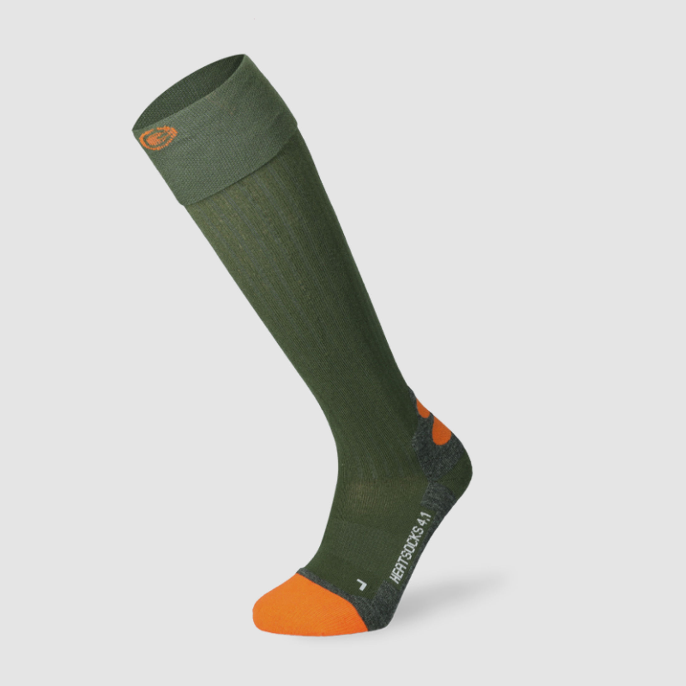 Lenz Beheizbare Socken 4.1 Grün/Orange
