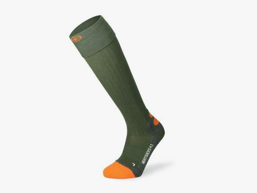 Lenz Beheizbare Socken 4.1 Gr?n/Orange 39-41