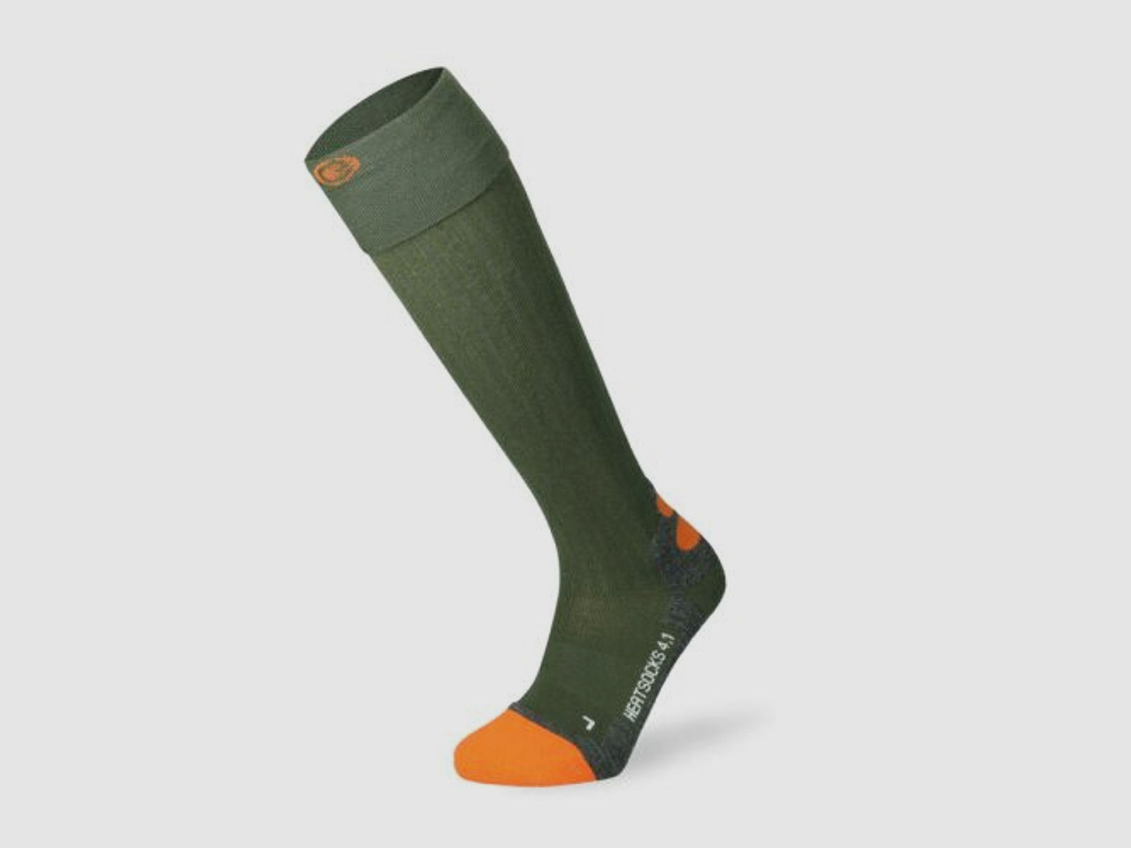 Lenz Beheizbare Socken 4.1 Grün/Orange 45-47