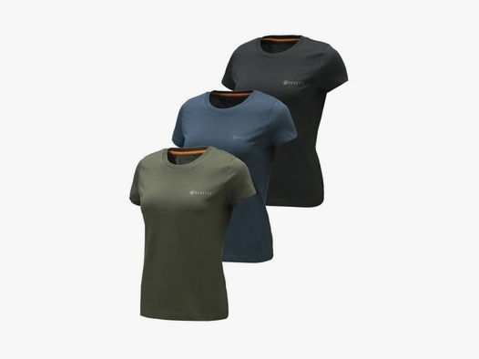 Beretta Damen T-Shirt 3er Set Moss/BluEclipse/Black
