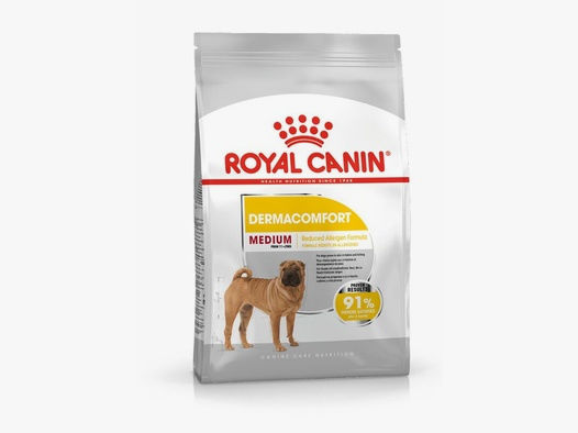 ROYAL CANIN Mittelgroße Hunde Trockenfutter Dermacomfort Medium für empfindliche Haut