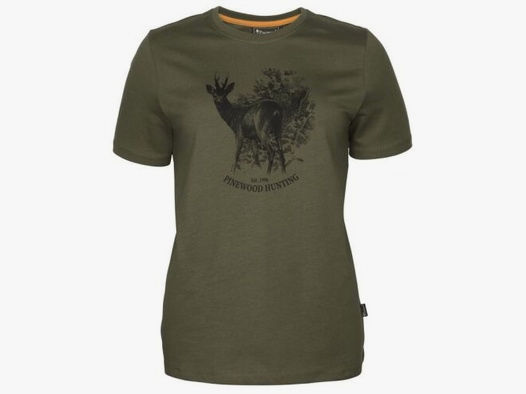 Pinewood Damen T-Shirt Roe Deer Olive S