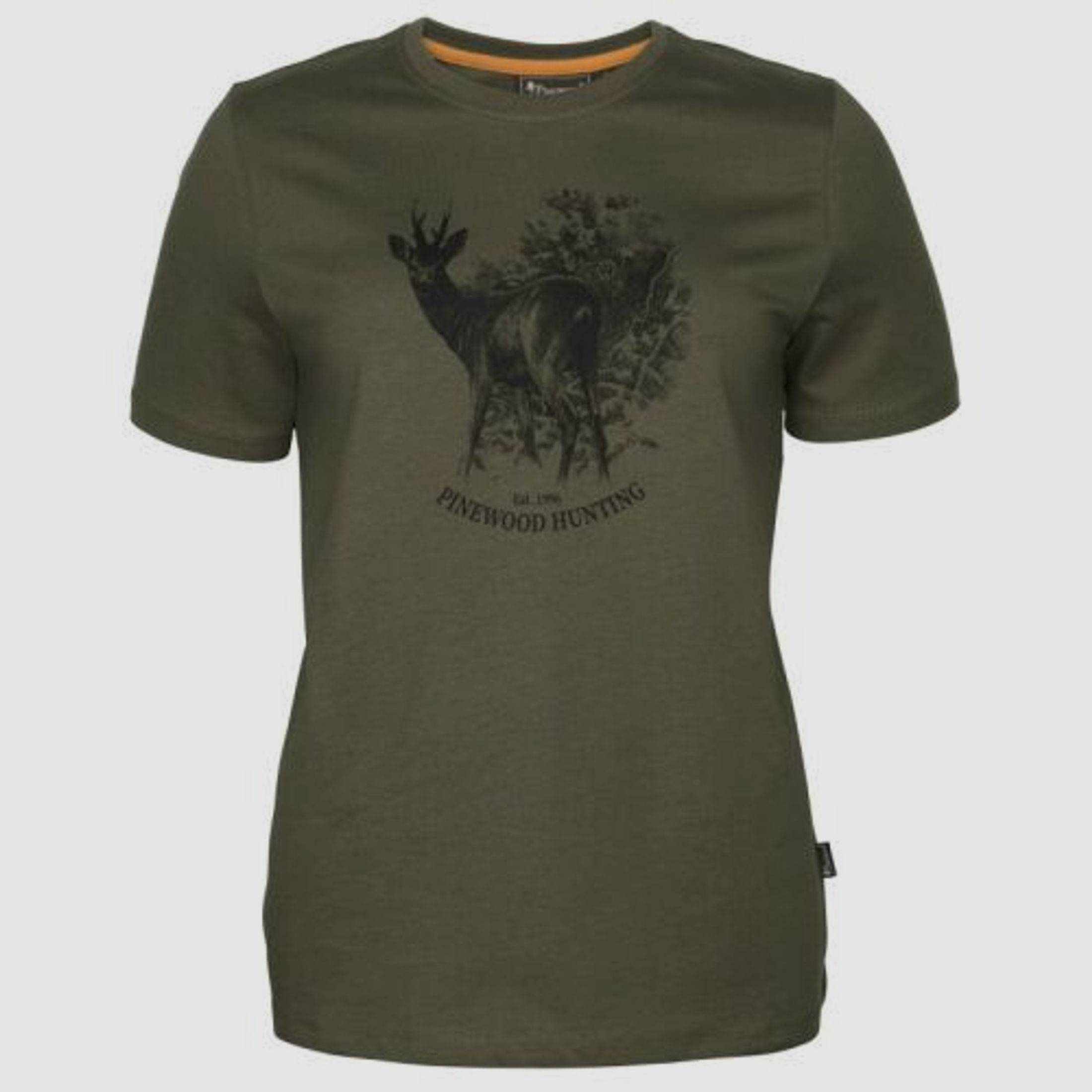 Pinewood Damen T-Shirt Roe Deer Olive L