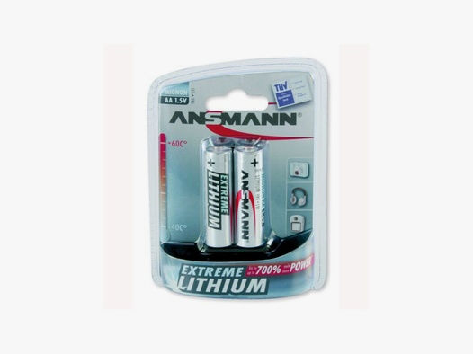 ANSMANN 2x Extreme Lithium Batterie 1,5 V Mignon AA