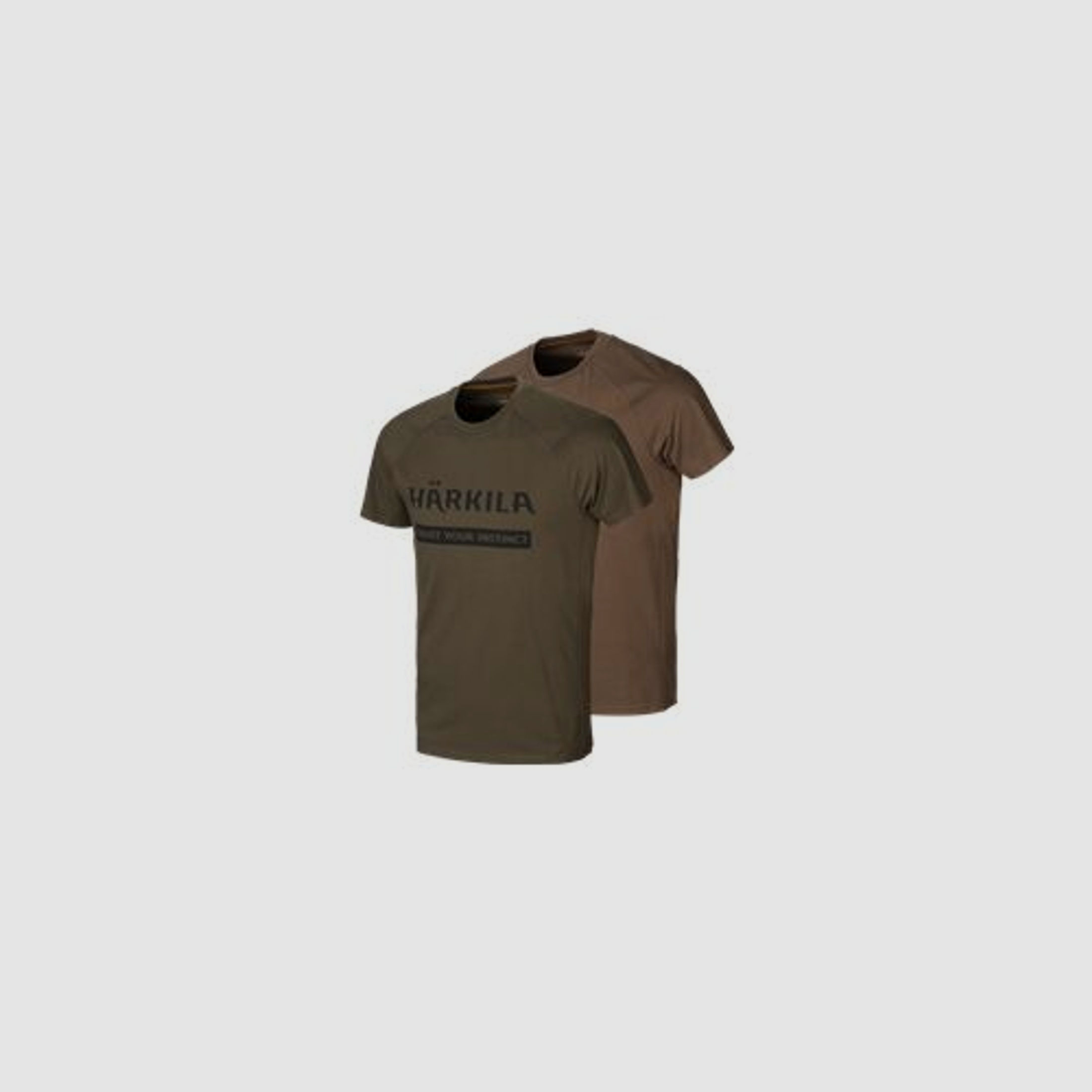 H?rkila Logo T-Shirt 2er Pack Willow green/Slate brown M