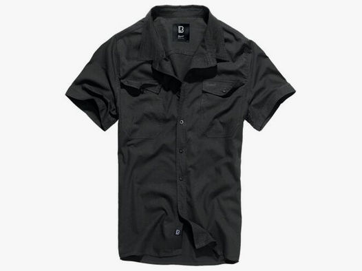 Brandit Herrenhemd Roadstar Shirt Kurzarm Schwarz M