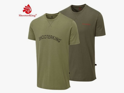 Shooterking Herren T-Shirts Outlander 2er Pack oliv/gr?n