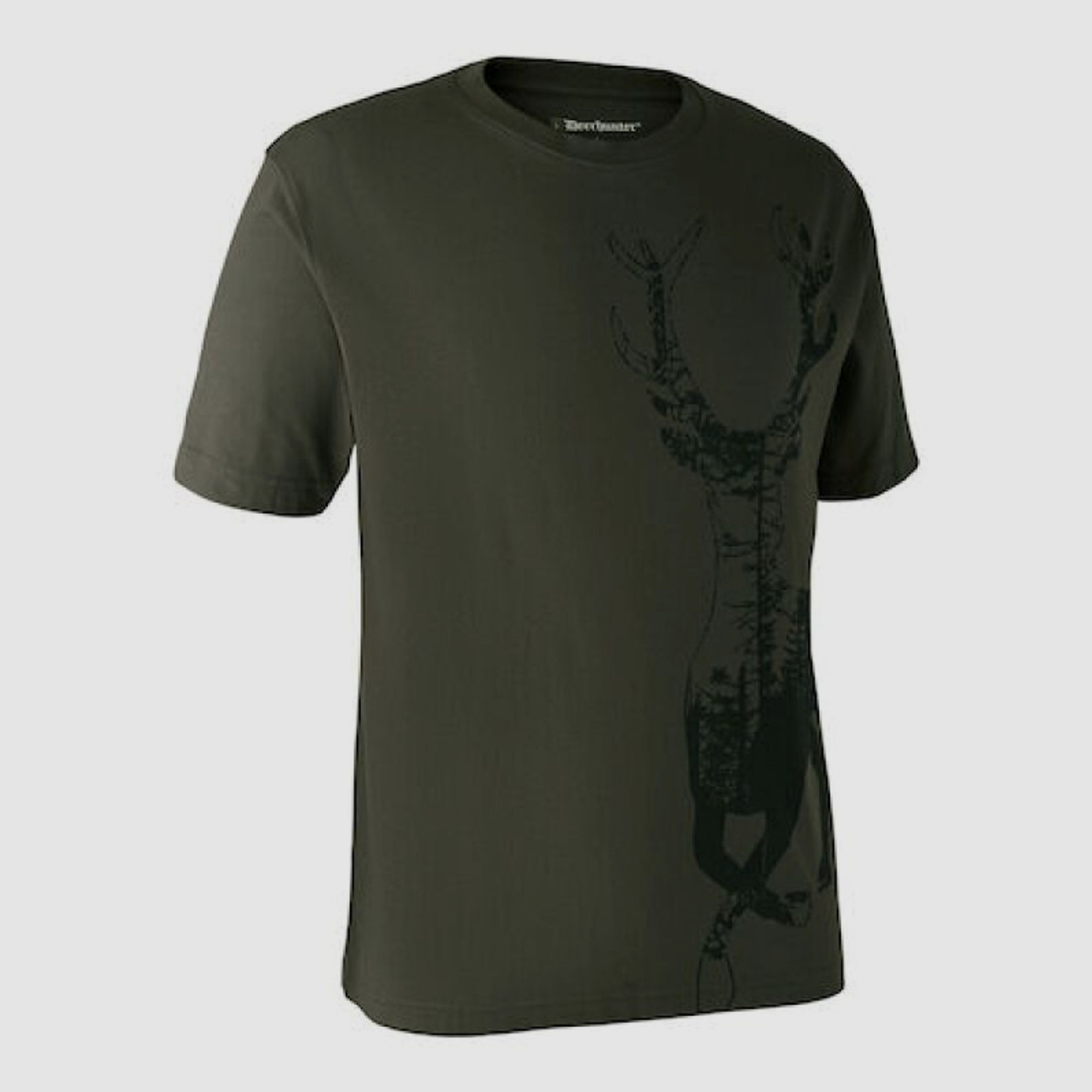 Deerhunter Herren T-Shirt mit Rothirsch grün