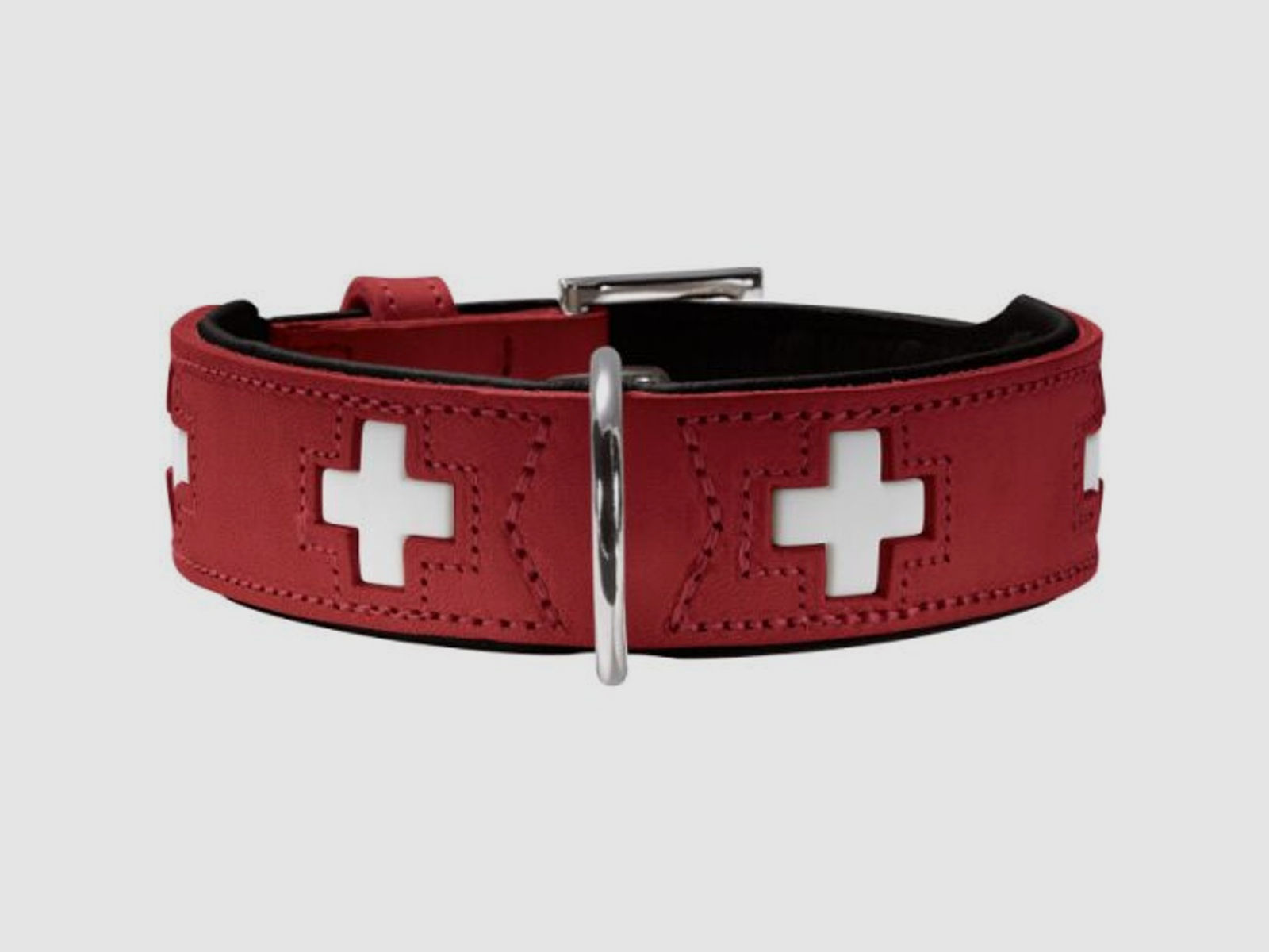Hunter Halsband Swiss Rot/Schwarz M-L (60)