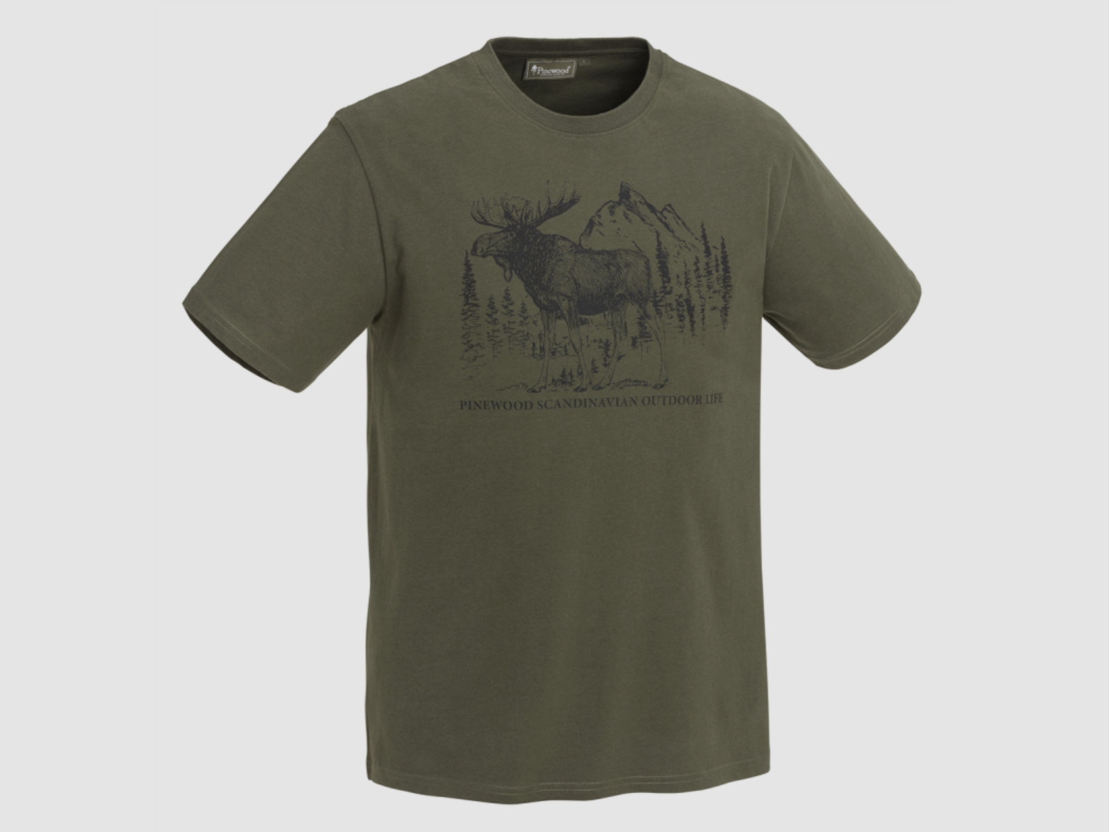 Pinewood Herren T-Shirt Moose Grün
