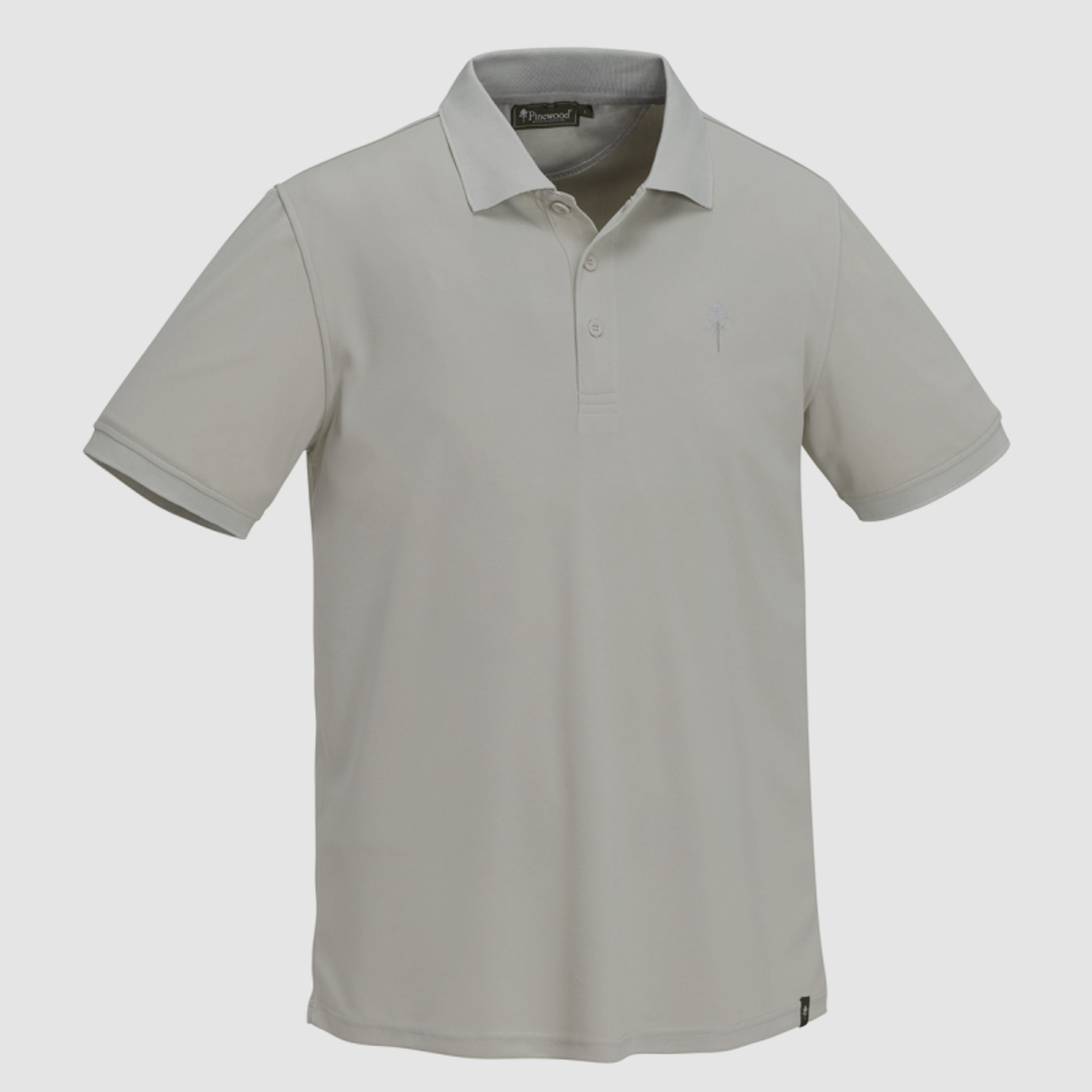 Pinewood Herren T-Shirt Ramsey Polo Concrete Grau