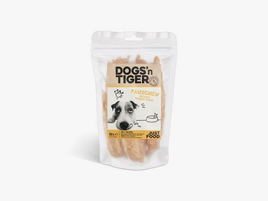 Dogs `n Tiger Hundesnack P?uschen Huhn 80g 1 St?ck