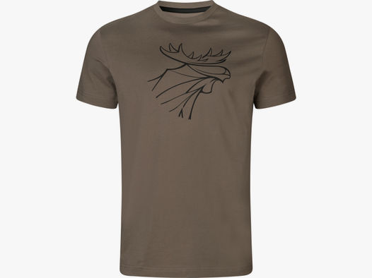 Härkila Herren T-Shirt Graphic 2er Pack Brown granite/Phantom