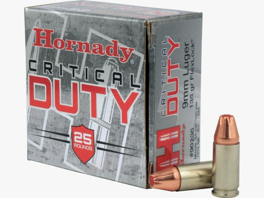 Hornady Critical Duty 9MM Luger 135grs.