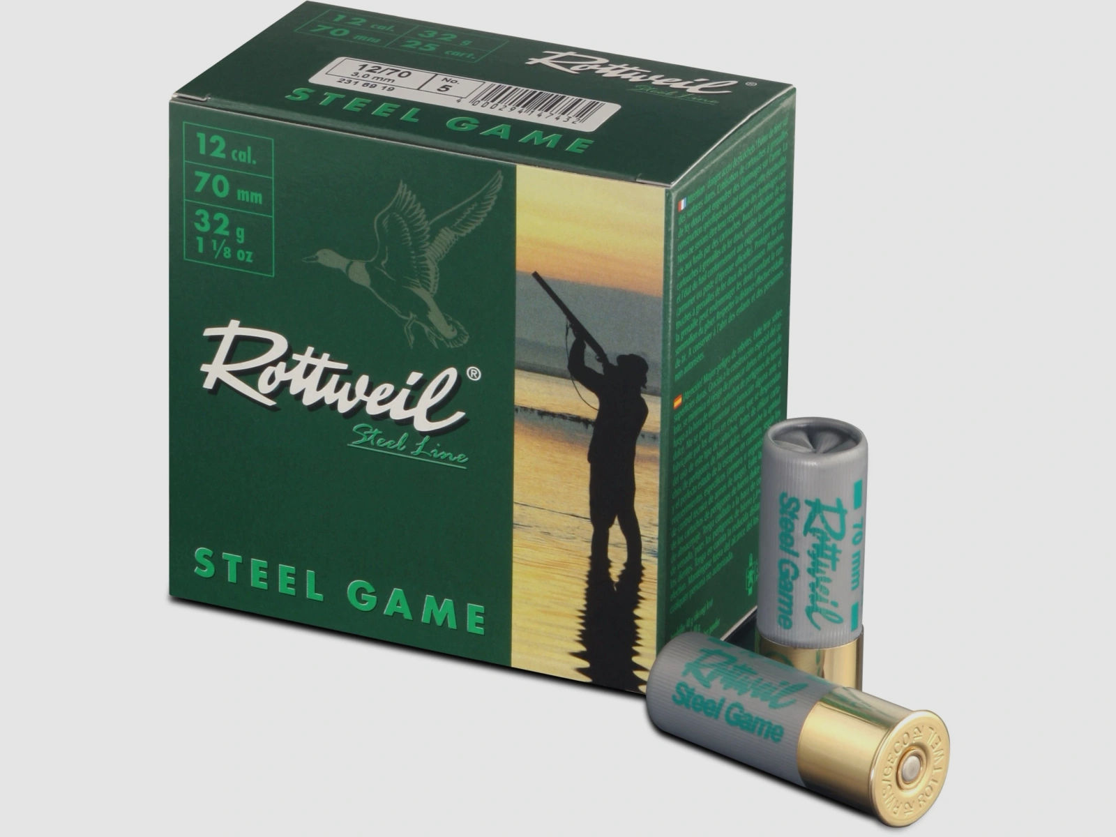 ROTTWEIL-Steel Game 12/70 3,0mm Plastik 25er Pack.