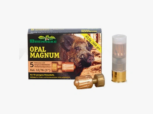 Brenneke Opal Magnum 12/76 Flintenlaufgeschoß