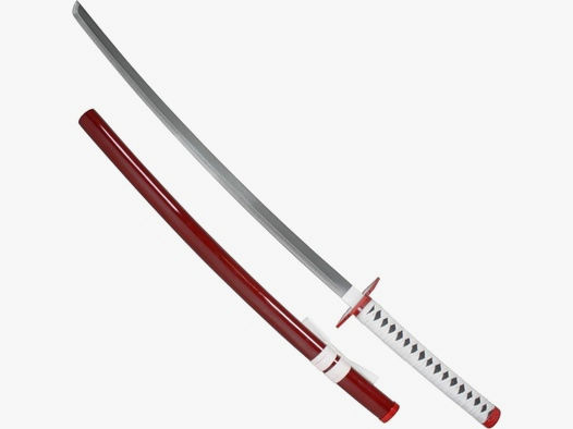 Demon Slayer Katana Samurai Schwert weiß rot