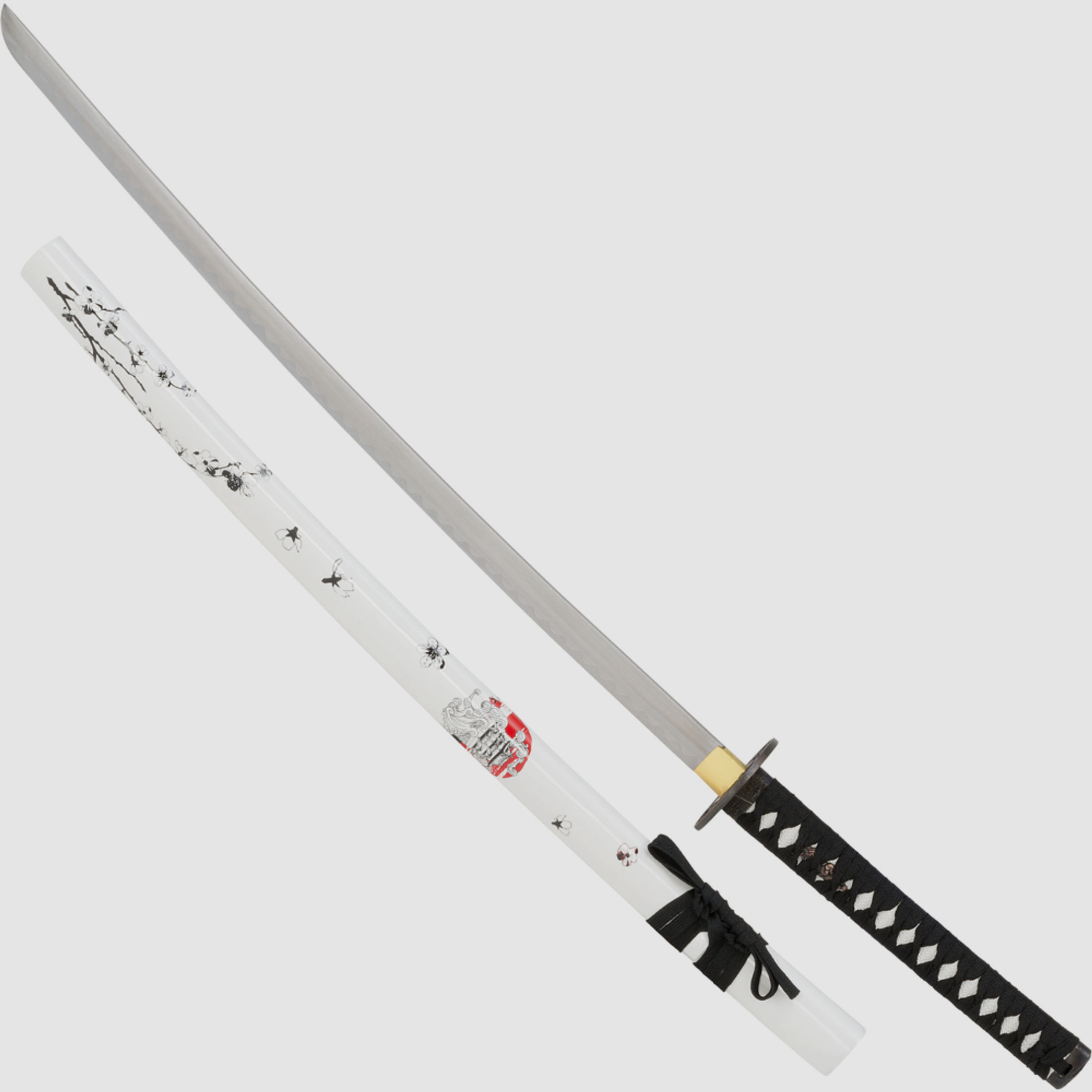 Samuraischwert White Flower Schwert mit weißer Scheide