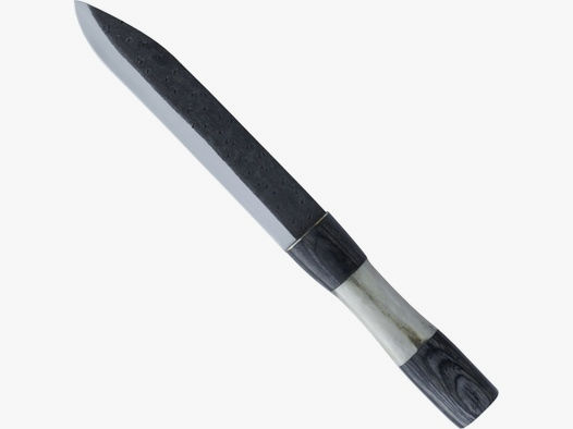 Saxmesser Wikinger Messer Sax mit hängender Lederscheide quer