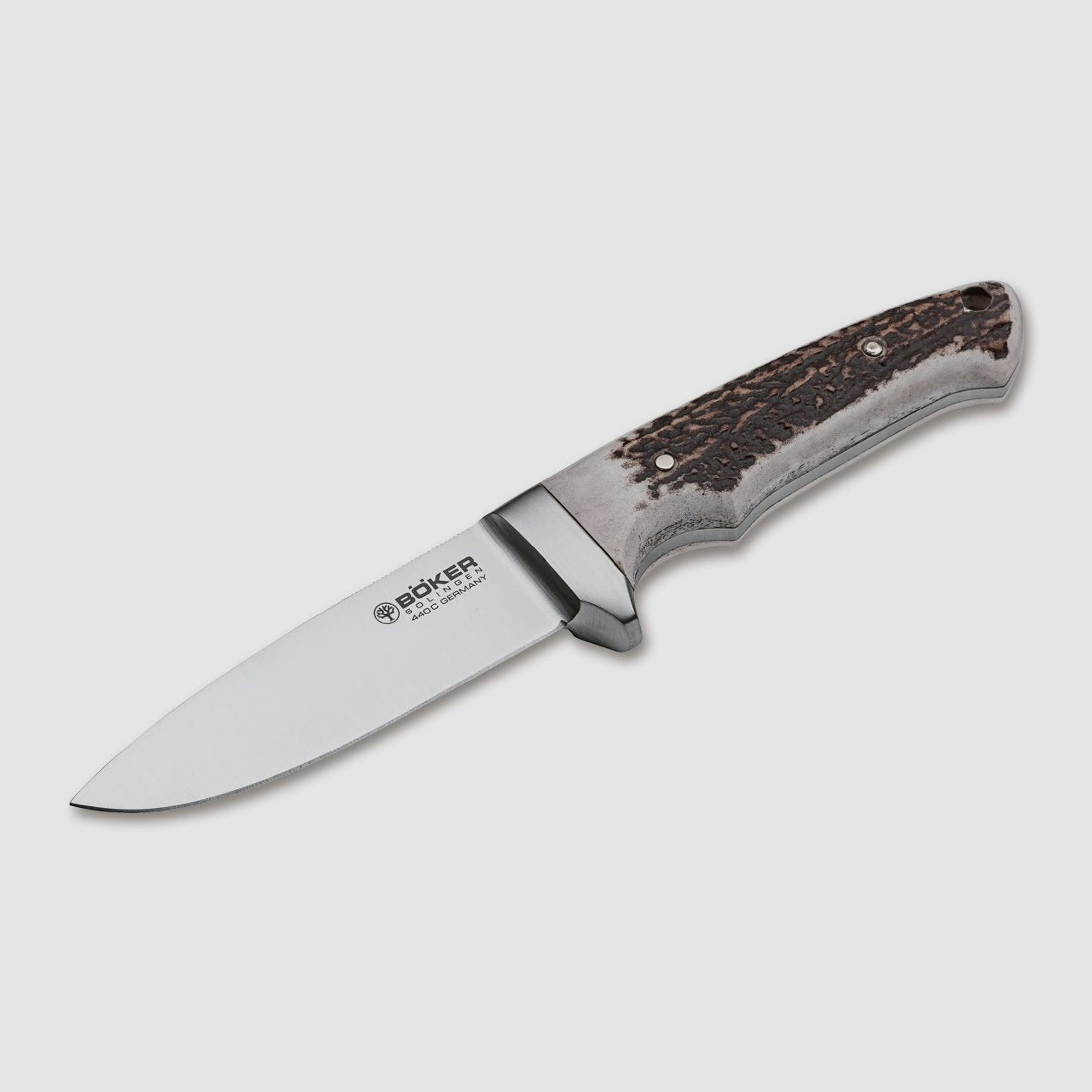 Integral-Messer II Hirschhorn Griff mit hochwertiger Lederscheide