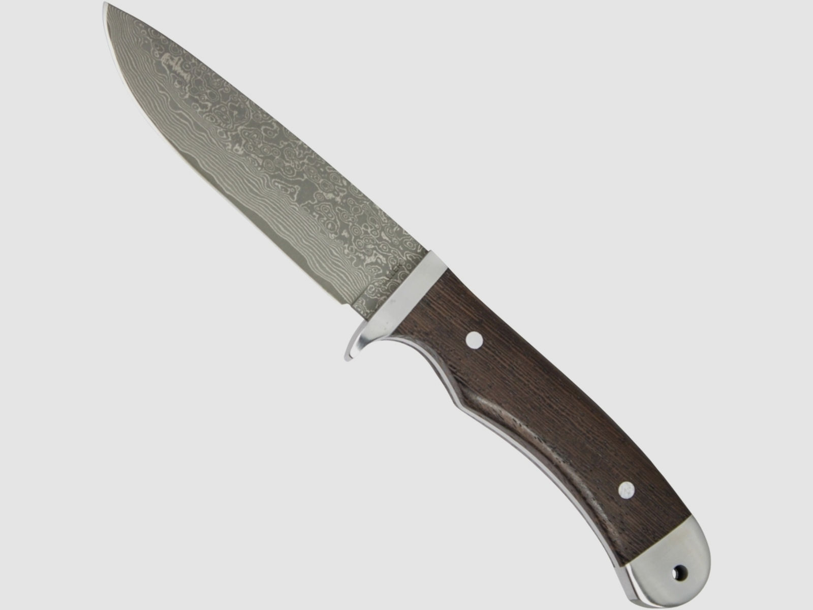 Damast Messer Wenge Holz mit Lederscheide