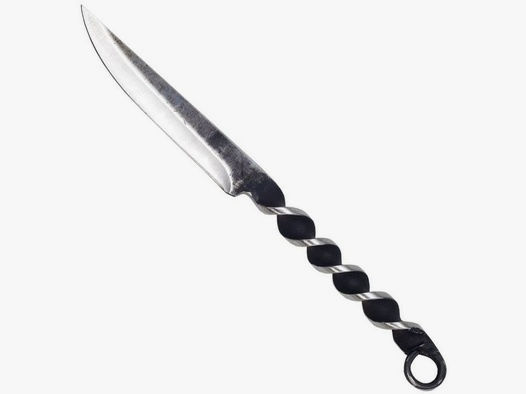 geschmiedetes Mittelalter-Messer mit gedrehtem Griff