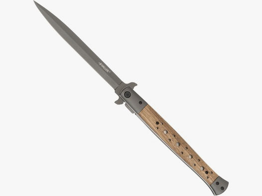 Stiletto Taschenmesser XXL riesiges Messer Titan beschichtet einseitig geschliffen