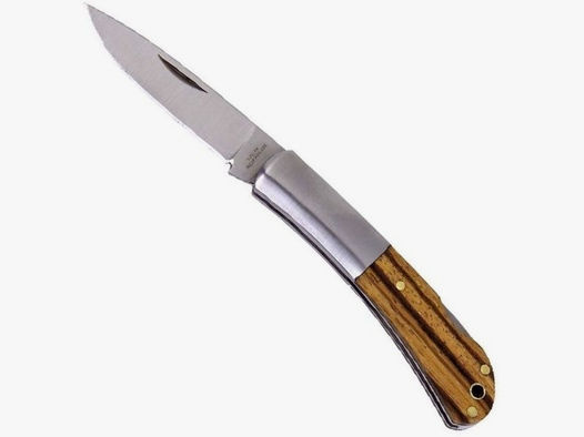 Taschenmesser Stahlbacken Zebraholz, 420, 60mm §42a konform legal führen