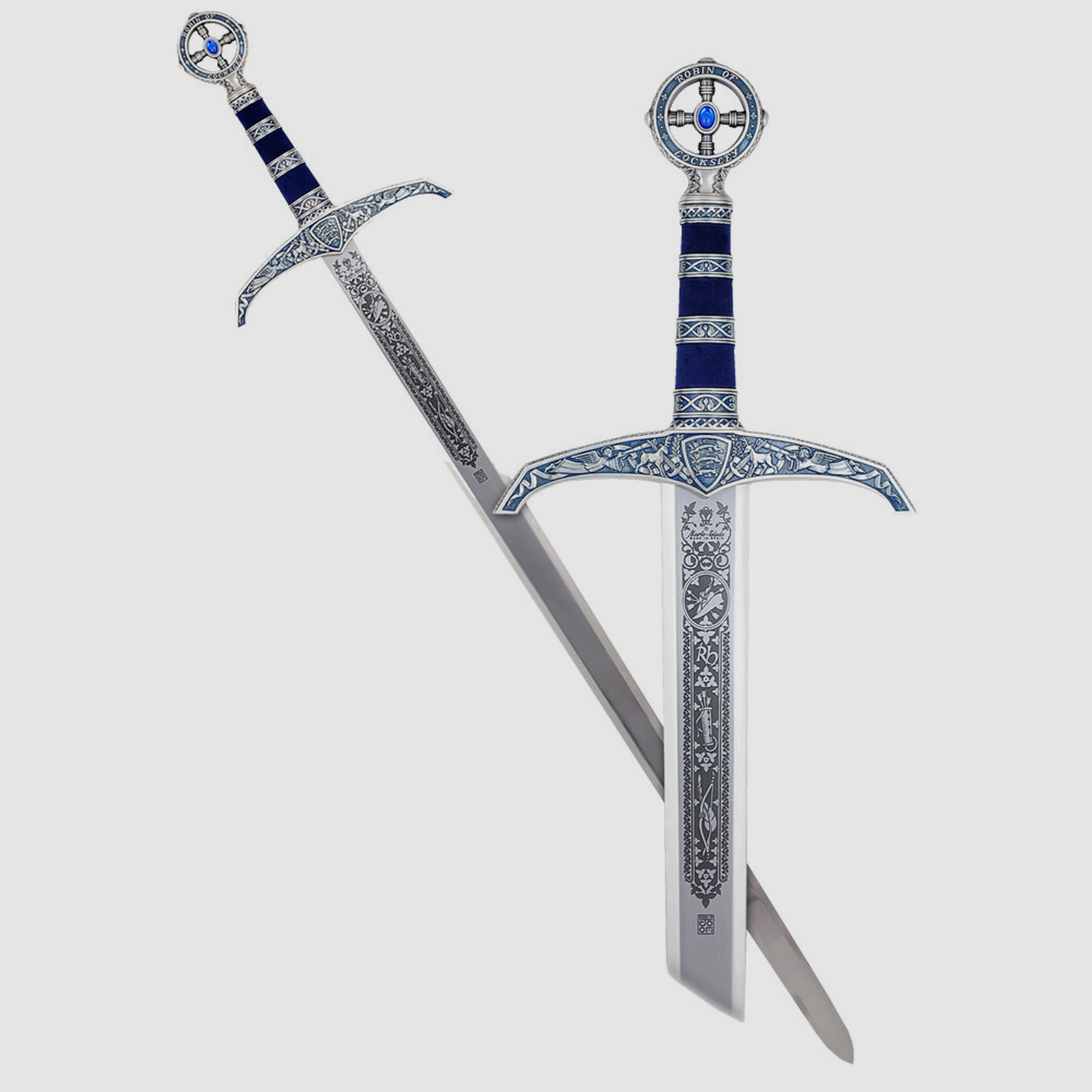 Schwert Robin Hood silber/blau