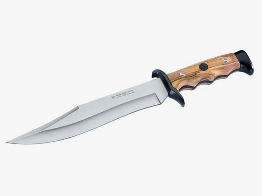 Messer, Klinge 23cm,Olivenholz Aluminium,Lederscheide