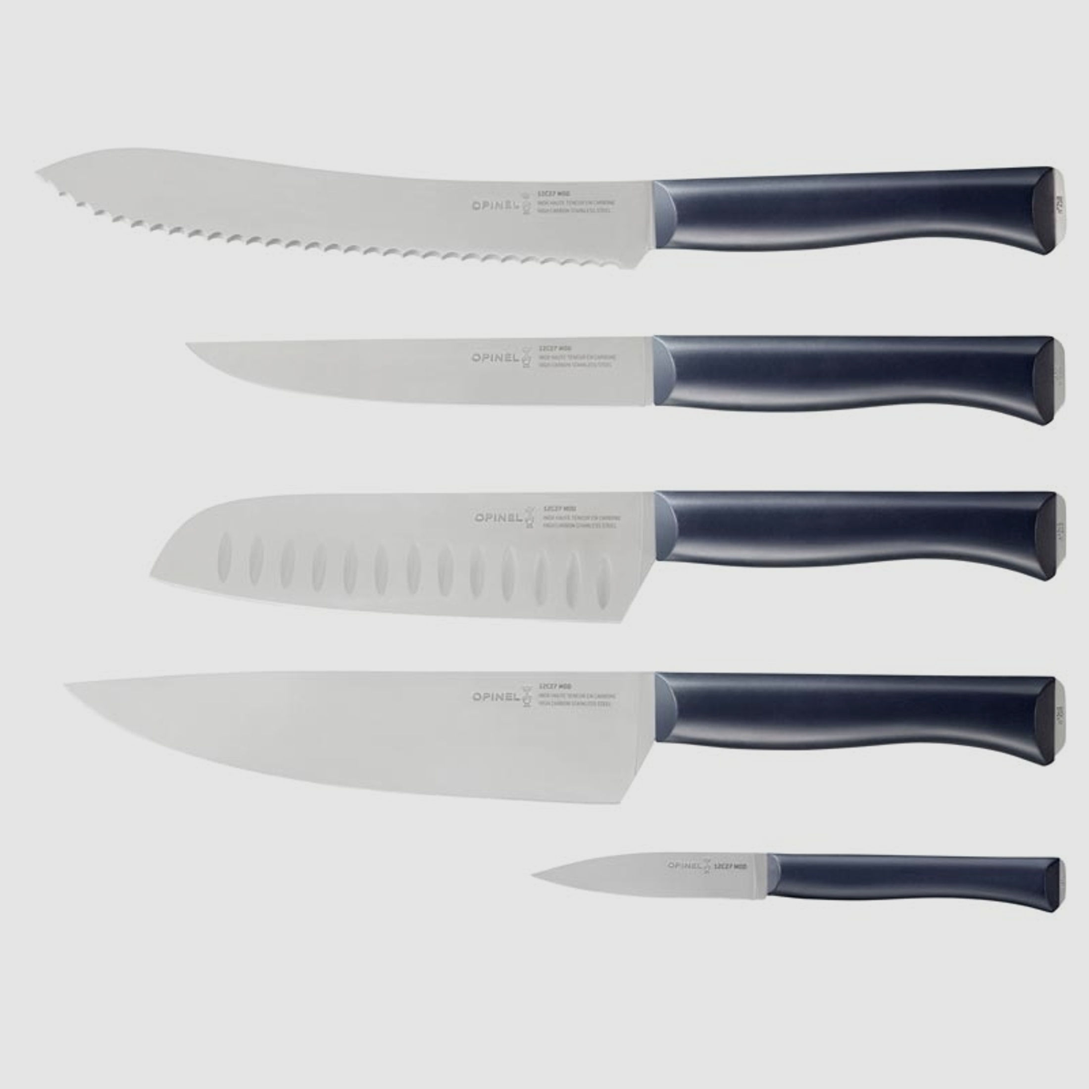 Opinel Messerblock INTEMPORA, Buchenholz, mit 5 Messern, der INTEMPORA Serie