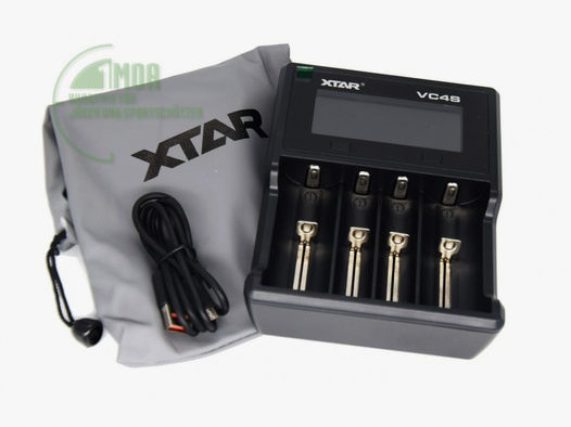 Xtar VC4S - Ladegerät für Li-Ion 3,6V - 3,7V und NIMH 1,5V Akkus