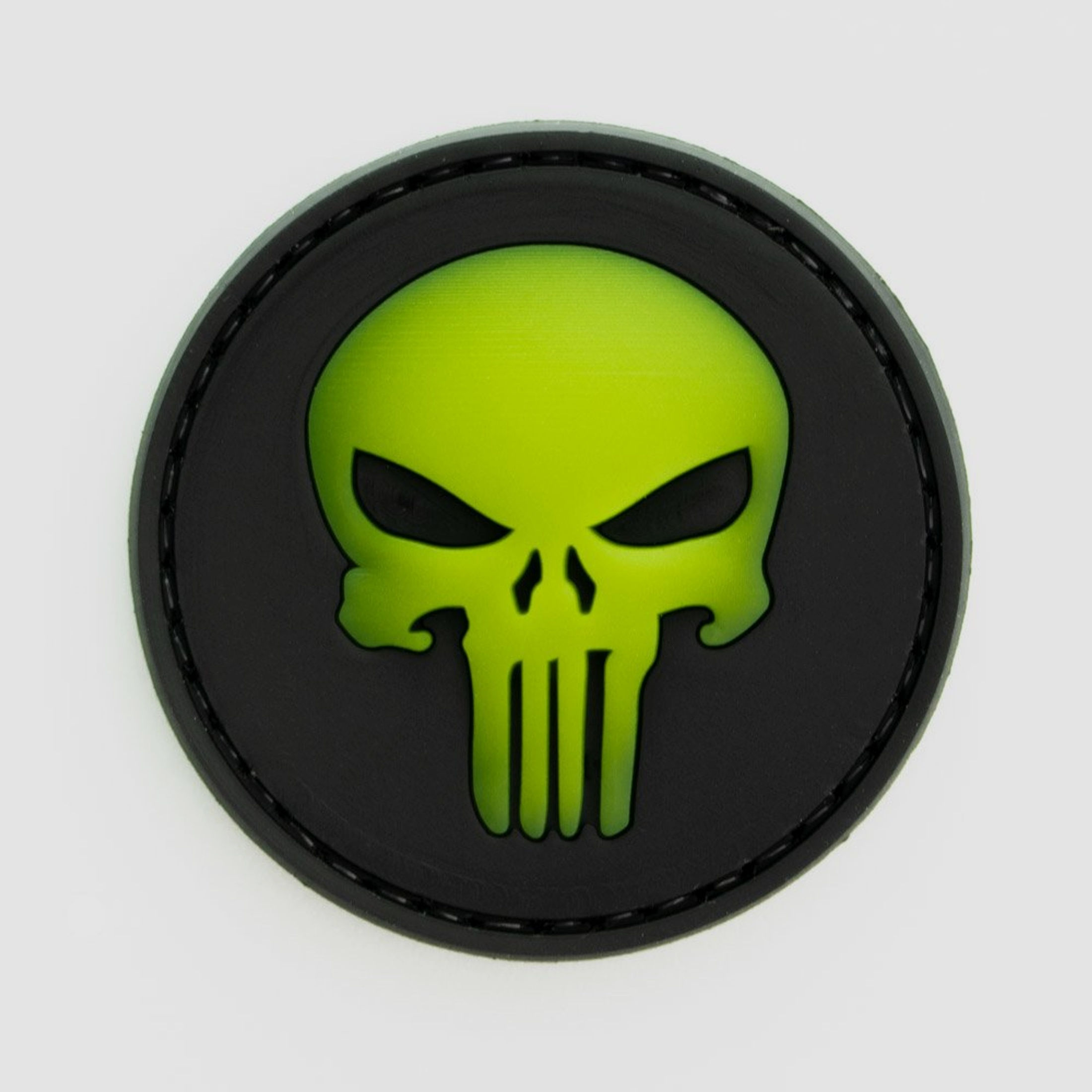 Green Punisher Round PVC Patch