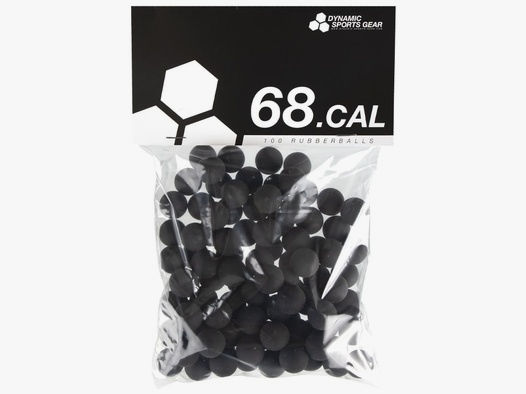 Cal. 68 Paintball Rubberballs / Gummigeschosse (100 Stück) - SCHWARZ