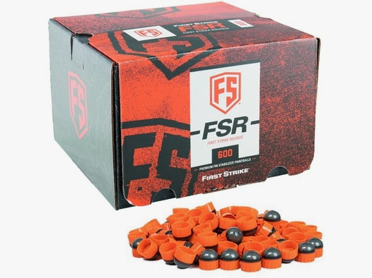 First Strike Paintballs 600 Schuss Box (grau / orange)