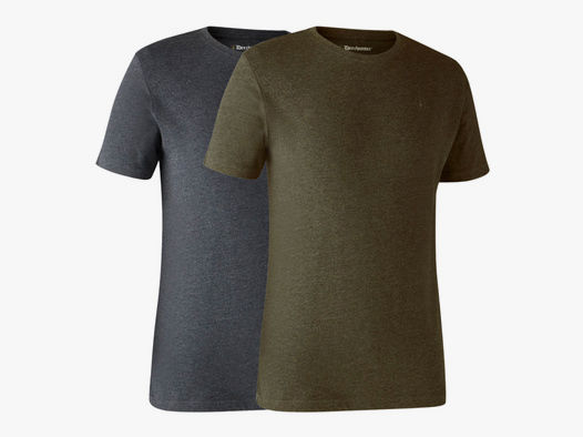 Deerhunter T-Shirt Basic 2er-Pack (Grün/Grau)