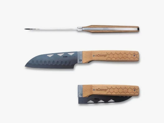nCamp Premium Santoku-Messer für die Zubereitung von Speisen (9cr18Mov Klinge...