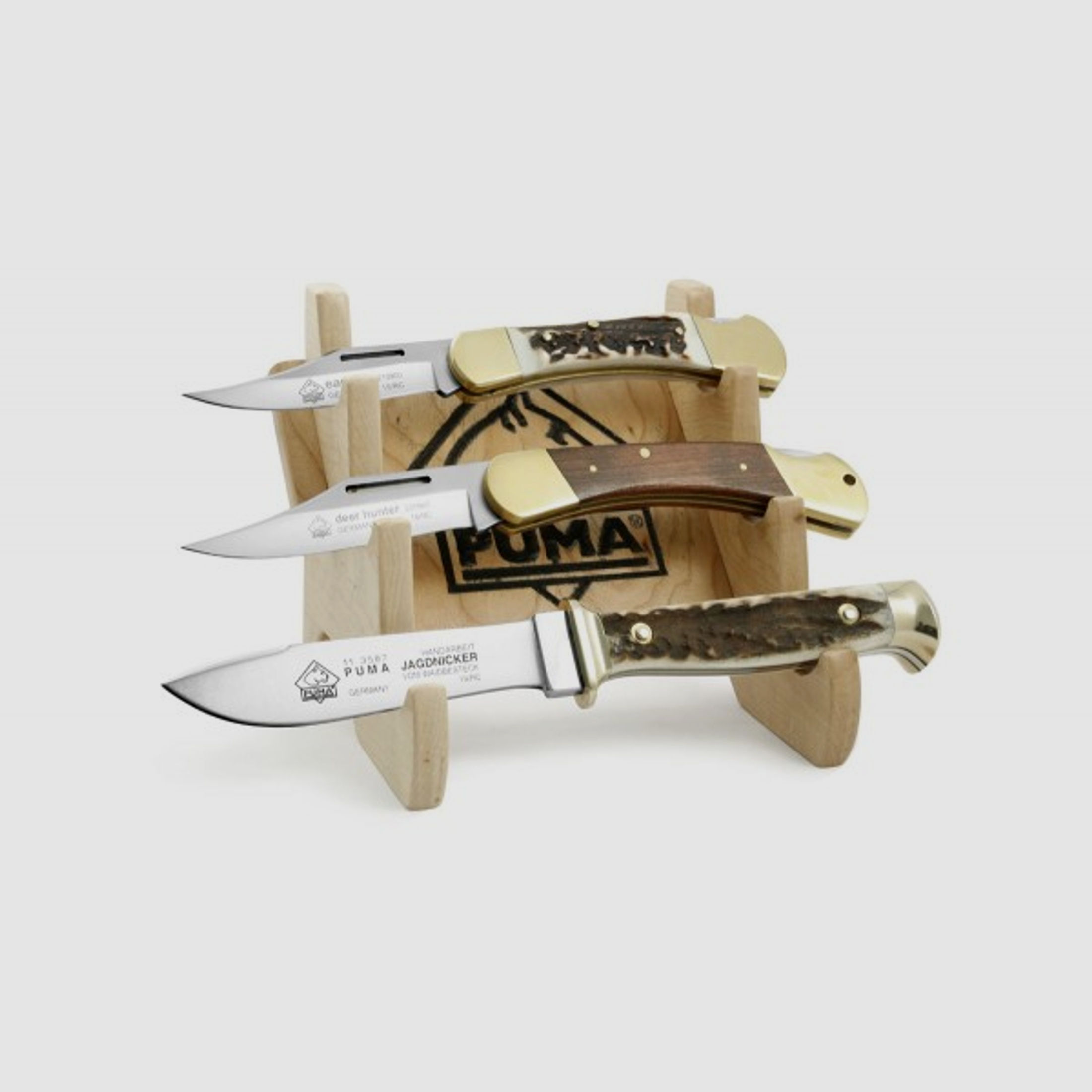 PUMA Messerständer für 3 Messer, Holz ohne Messer