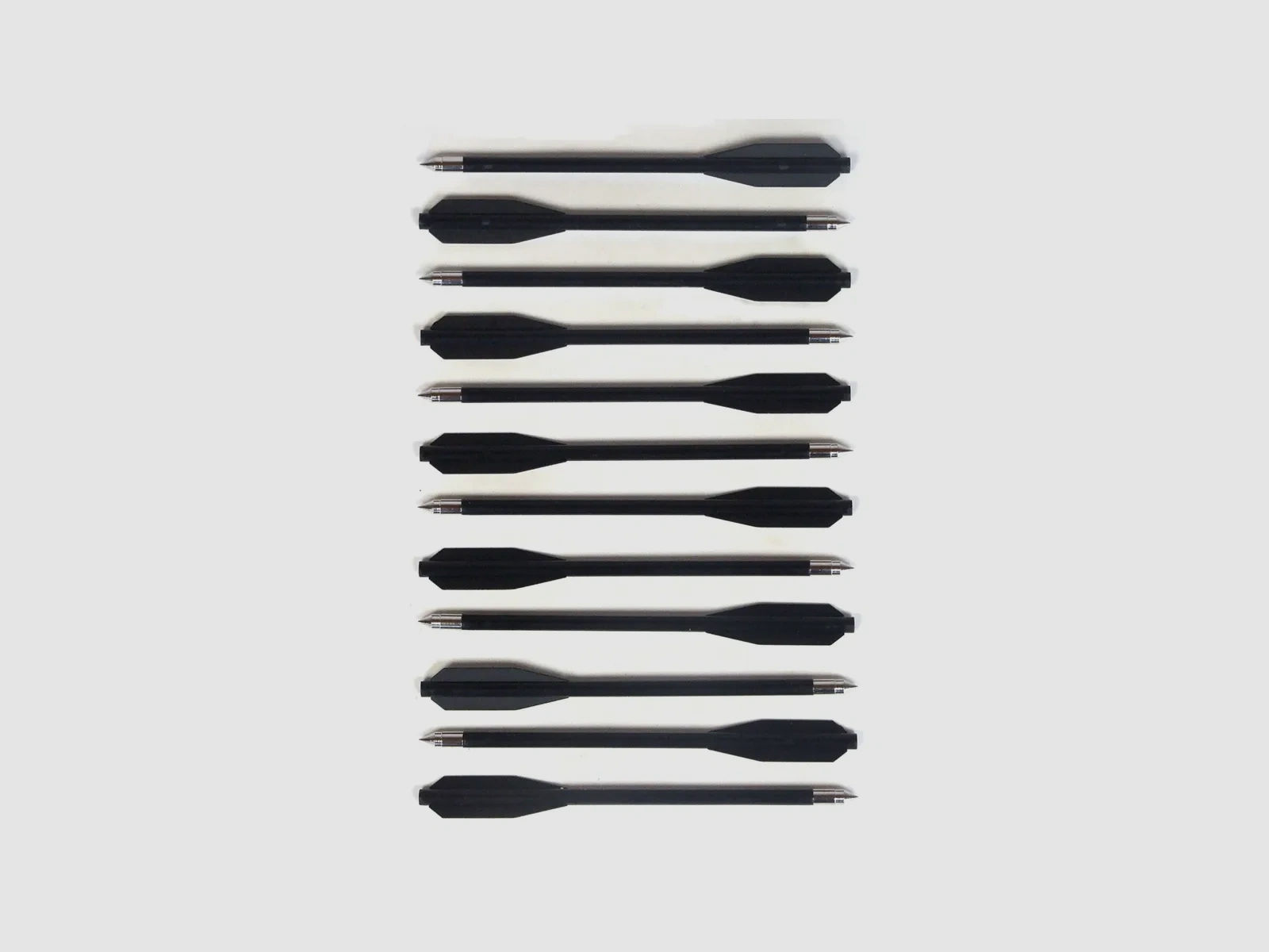 12 St.-Pack Kunststoffpfeile für Armbrüste 50lbs, Farbe: Schwarz