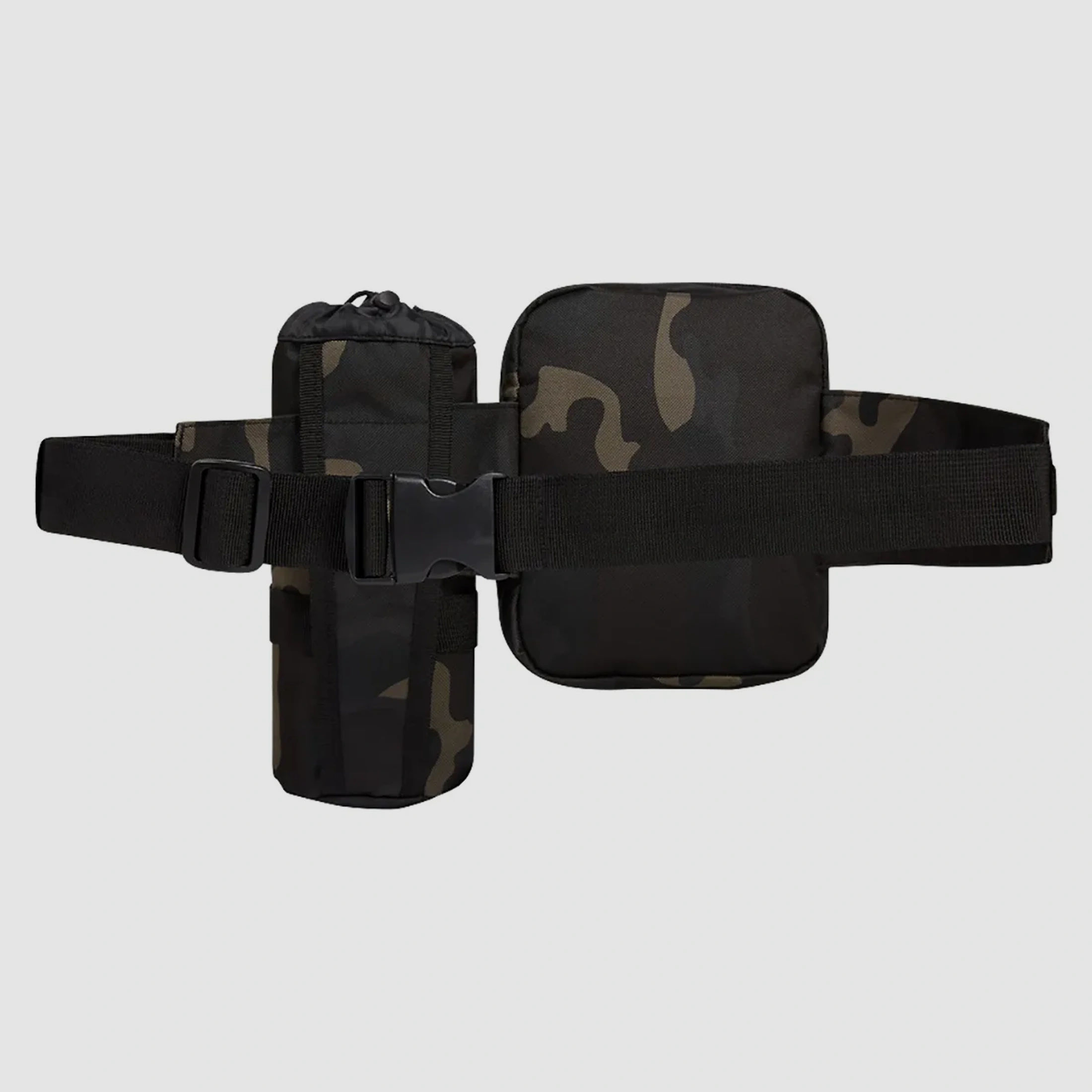 Brandit Taillengürtel "Allround" mit Tasche + Flaschenhalter - Dark Camouflage