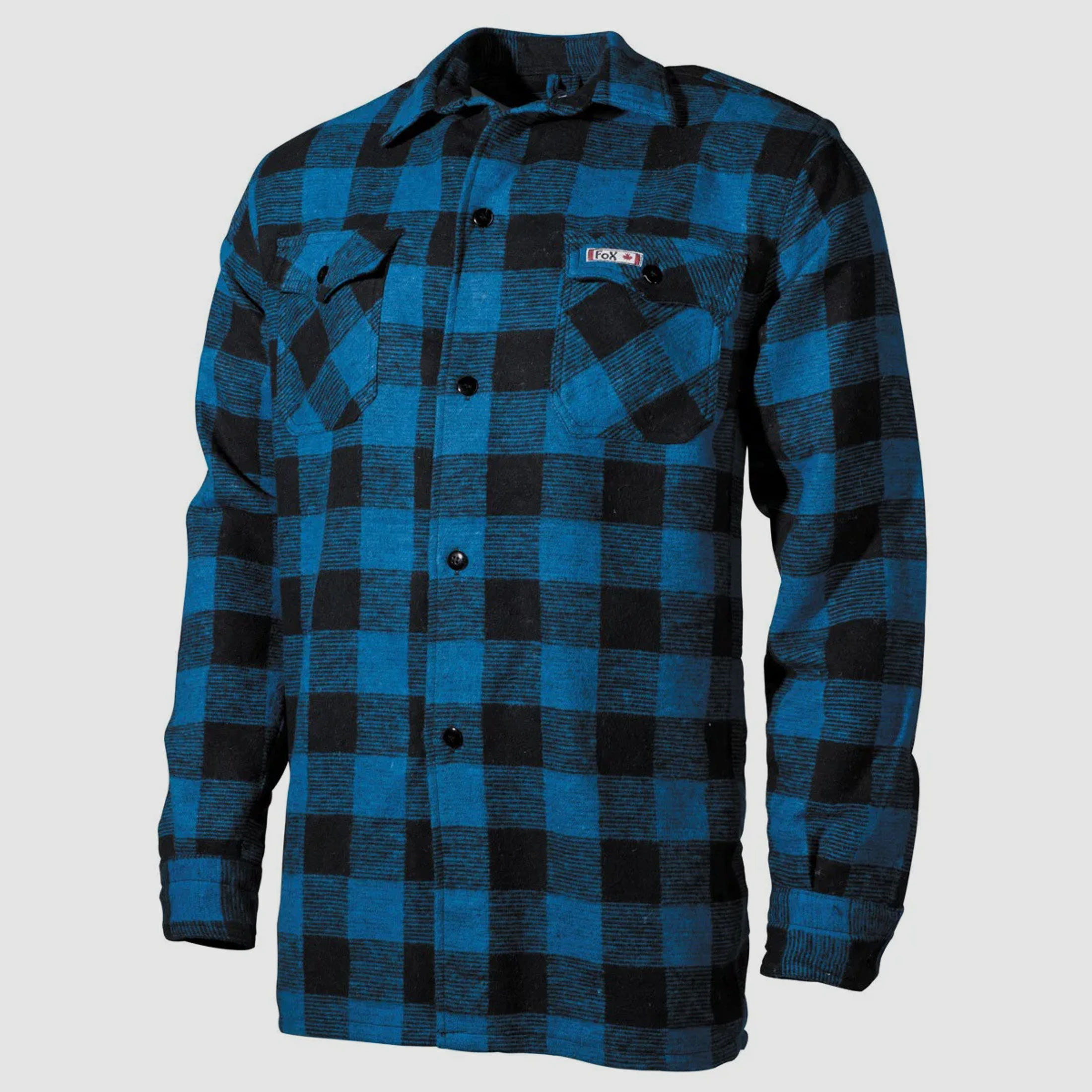 Holzfällerhemd, schwere Qualität, Blau / Schwarz kariert, Größe 3XL