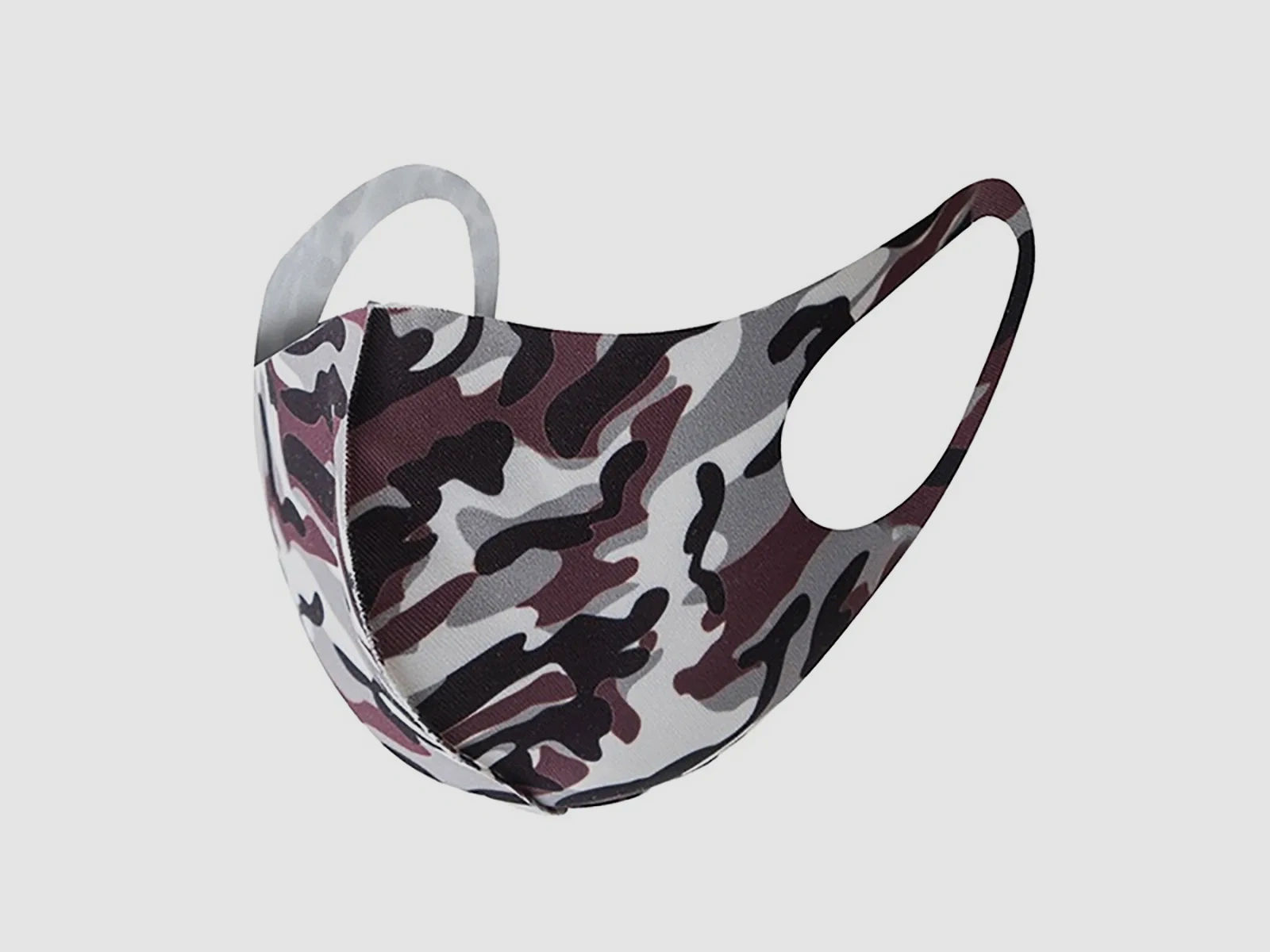 Mund-Nase-Abdeckung / Community Maske - Camouflage Lila-Grau - für Sie und Ihn