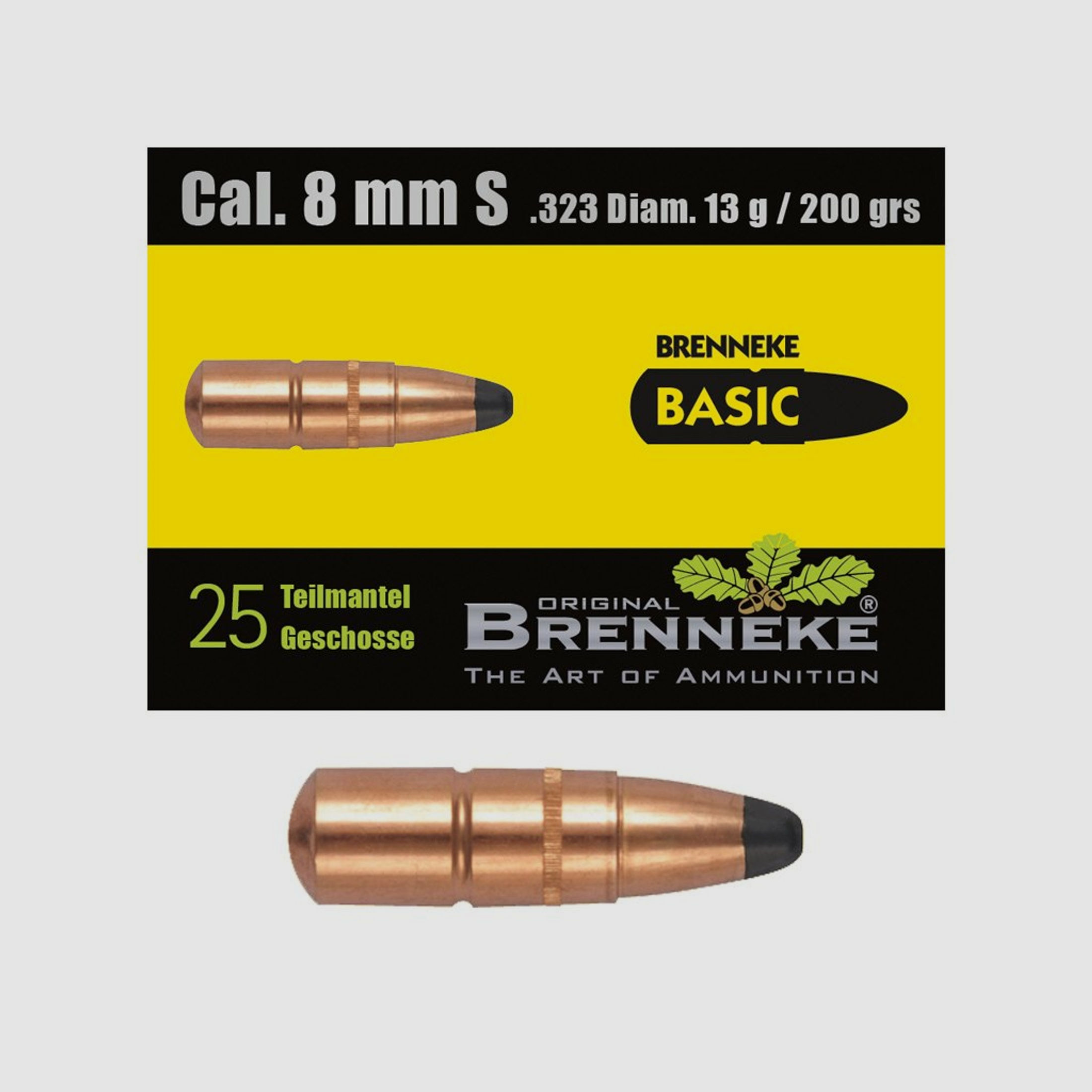 BRENNEKE Geschoss 8 mm S / .323 Diam. BASIC