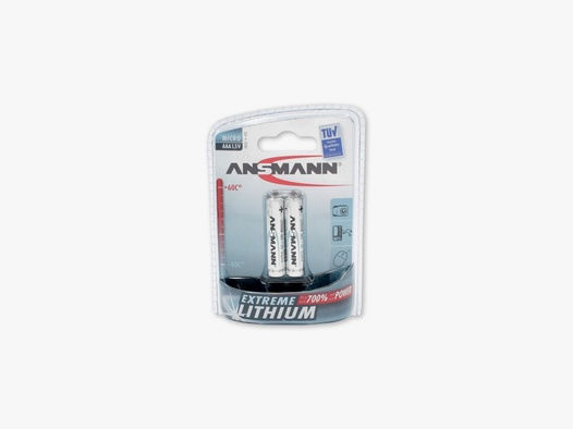 2x ANSMANN Extreme Lithium Batterie 1,5 V Micro AAA