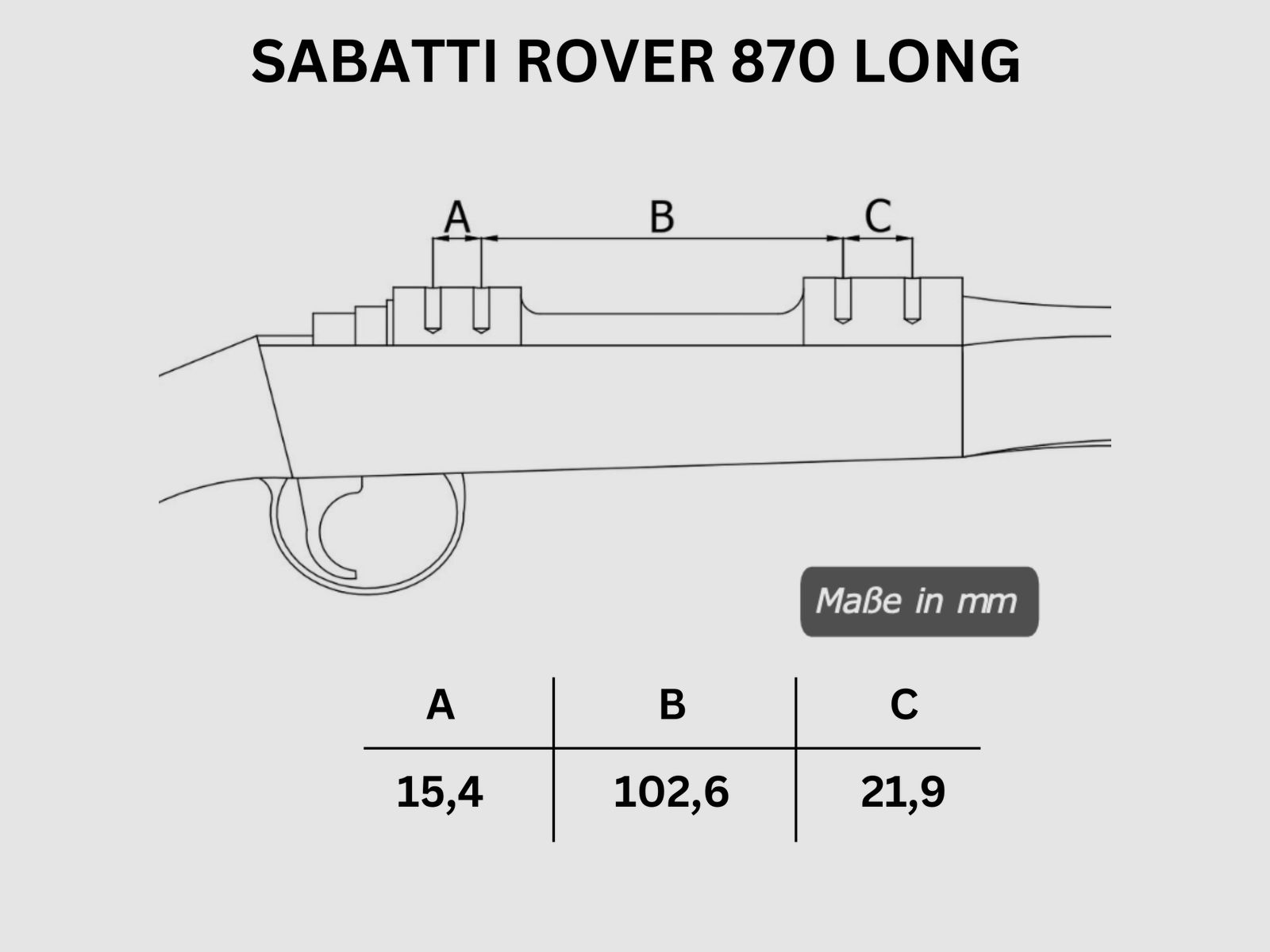 Picatinny Rail SABATTI ROVER 870 LONG | TACTICAL EVO