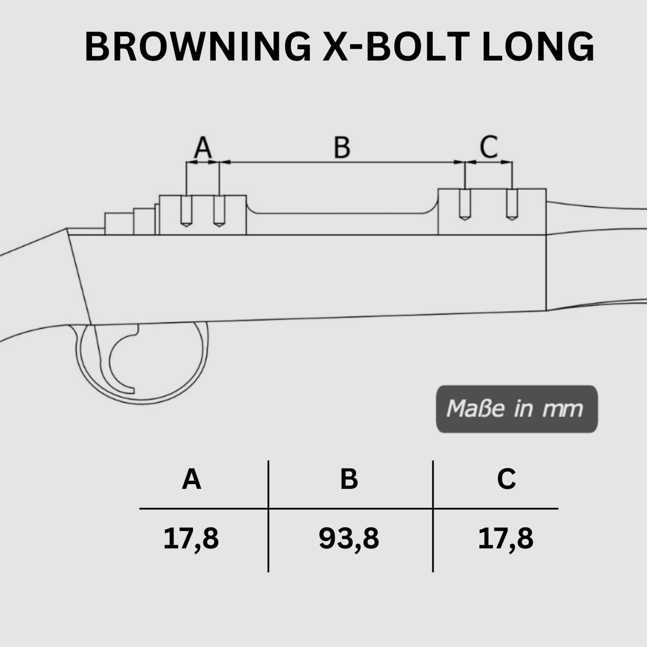 Picatinny Rail BROWNING X-BOLT LONG
