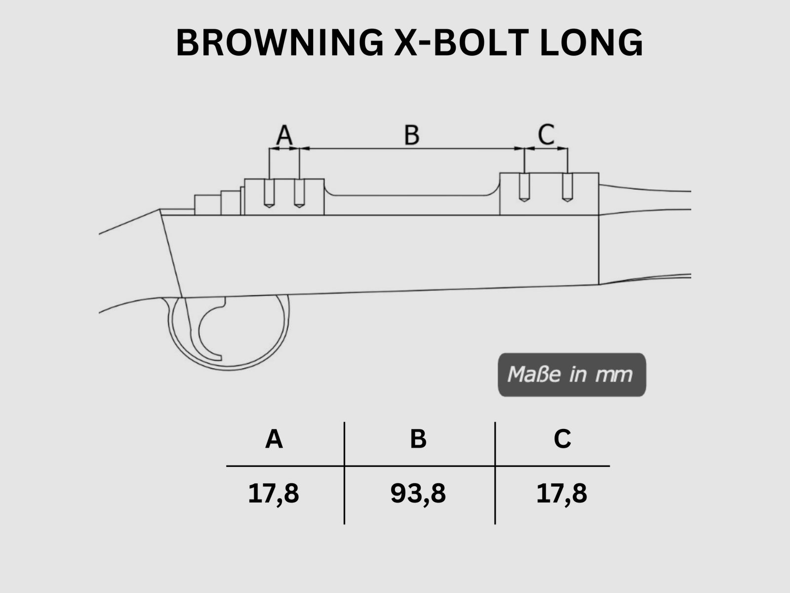 Picatinny Rail BROWNING X-BOLT LONG NACHTSICHT