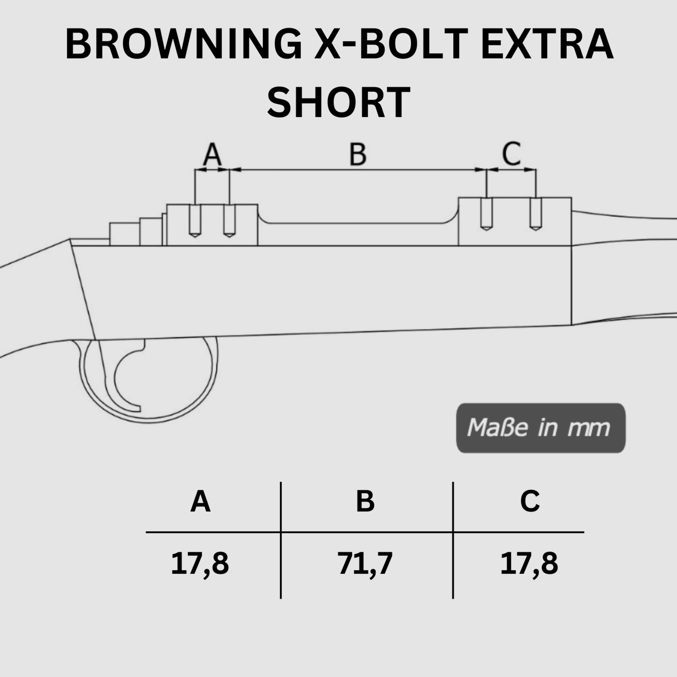 Picatinny Rail BROWNING X-BOLT EXTRA SHORT